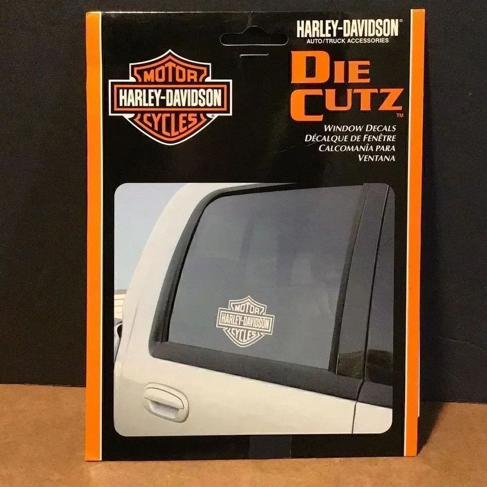 Decal Harley Davidson, back glass, decal by die cuts